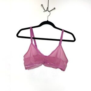 Auden Mesh Lace Trim Bralette (unlined)